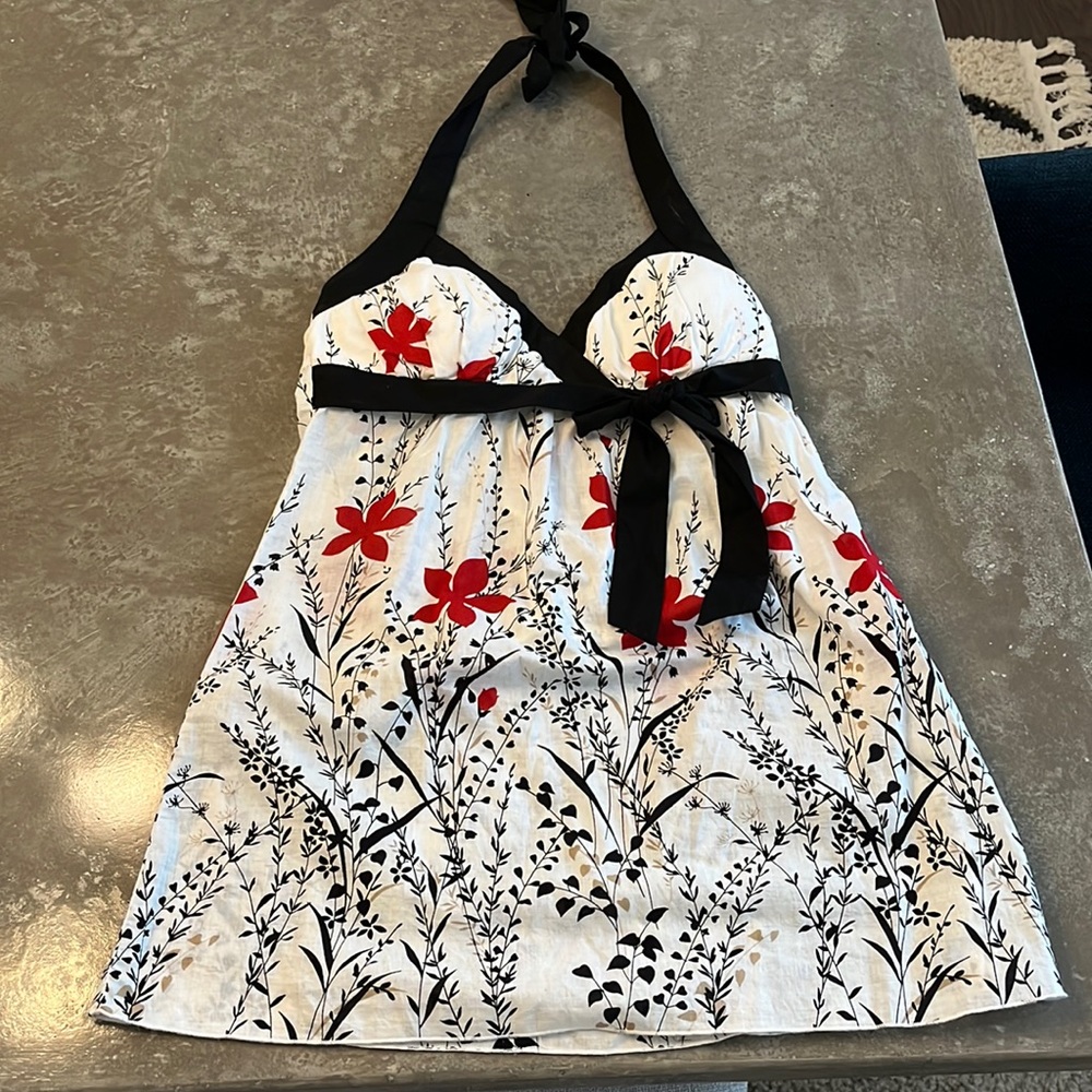 Floral halter drres